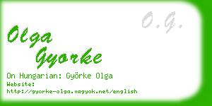 olga gyorke business card